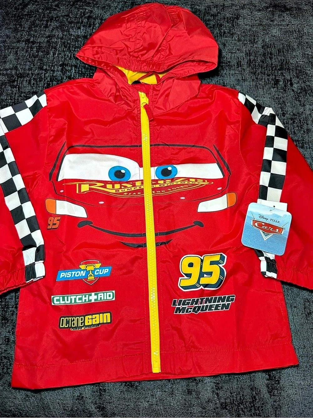 Disney Cars Lightning McQueen Lightning McQueen Rain Jacket Size 3T NWT
